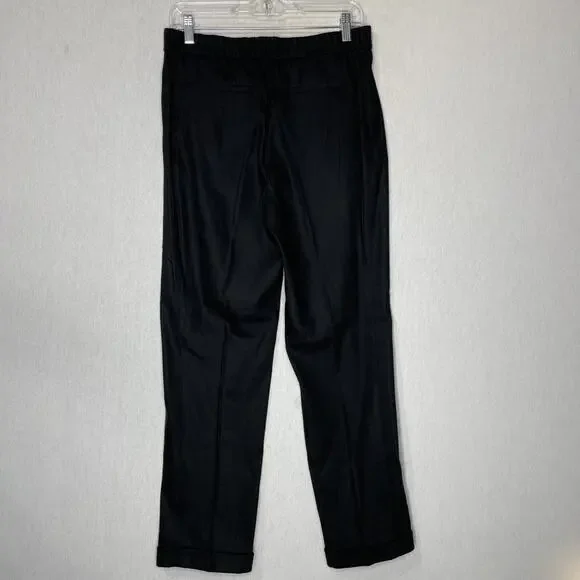 J. Jill Linen Stretch Pull-On Pants Size Small Black Old Money Office Business - Picture 5 of 12